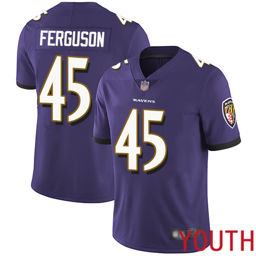 Baltimore Ravens Limited Purple Youth Jaylon Ferguson Home Jersey NFL Football #45 Vapor Untouchable->youth nfl jersey->Youth Jersey